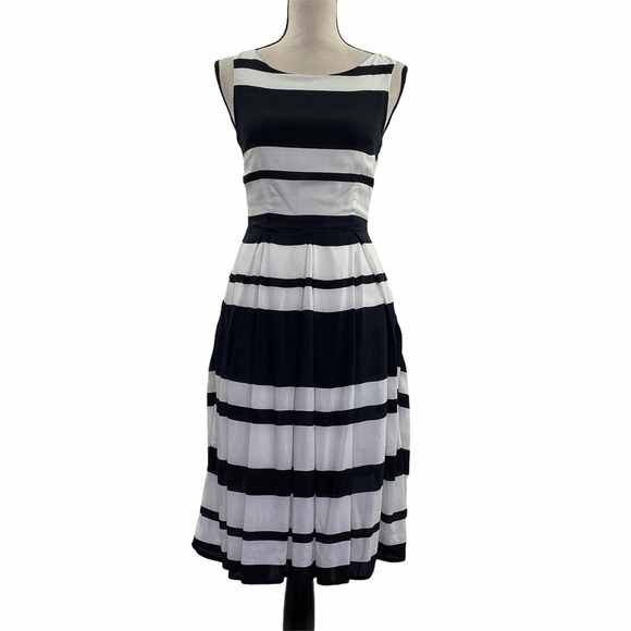 STOCKH Im Black White Striped Mini Dress Size 34/4 - Picture 5 of 14